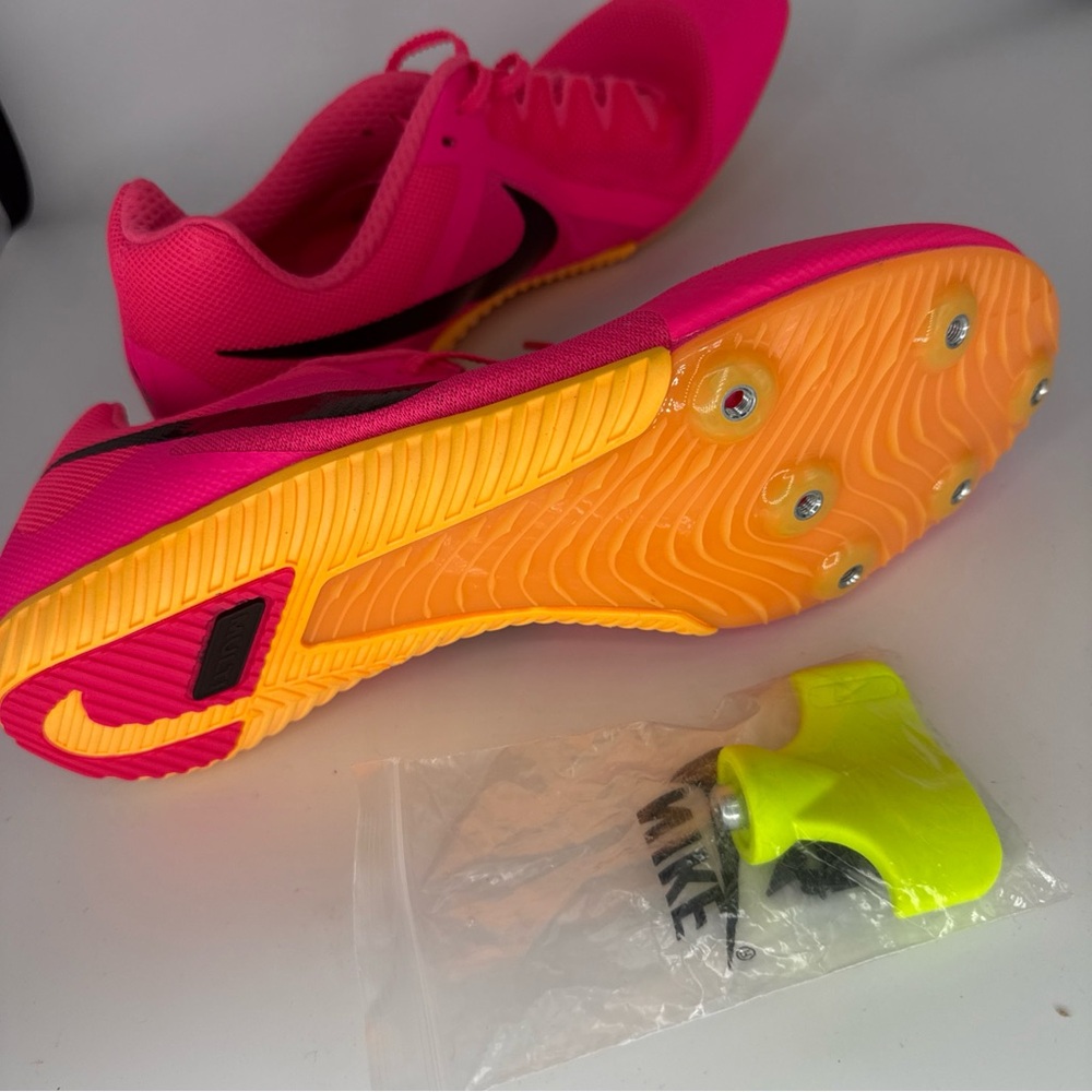 New Nike Zoom Rival 'Hyper Pink Orange' DC8749-600 Men's Track Spike Shoes Sz 11 - Picture 5 of 6